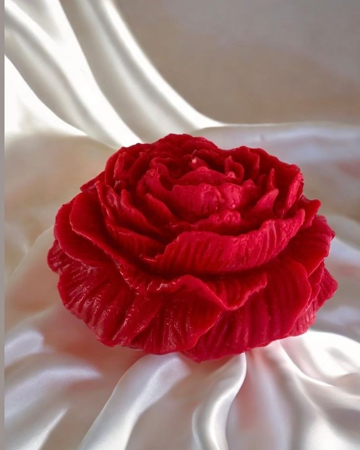 Red Peony Flower Shape Scented Candle For Room Decoration